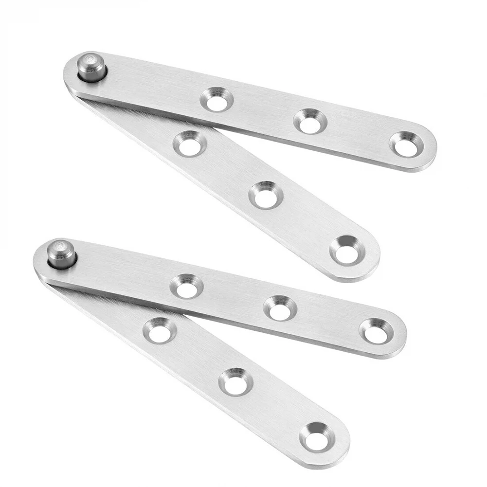 One Word Shaft Door Hinges 100 X 16 X 11mm 2pcs Hole Diameter 5mm Silver Thickness 2mm Tool Box Cabinet Brand New