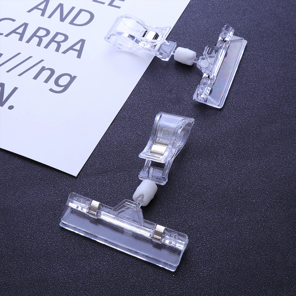 25 قطعة شفافة العالمي المشبك الرف تسمية حامل كريستال رف كليب لمتجر البيع بالتجزئة سوبر ماركت عرض علامة حامل