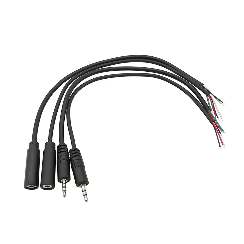 1/5Pcs 2.5mm 3.5mm Mono Stereo Audio Cable Male Female Plug Jack Connector 2/3/4Pin Extension Wire DIY Earphone Mic Repair Cable