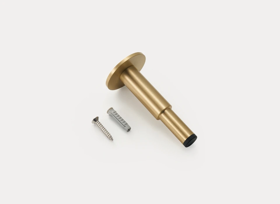 Nurlin Brass Door Plain Stop Bathroom Door Room Stopper Floor Wall Mountnt Bumper Holder Catch Antique Brass Matt Black Nickel