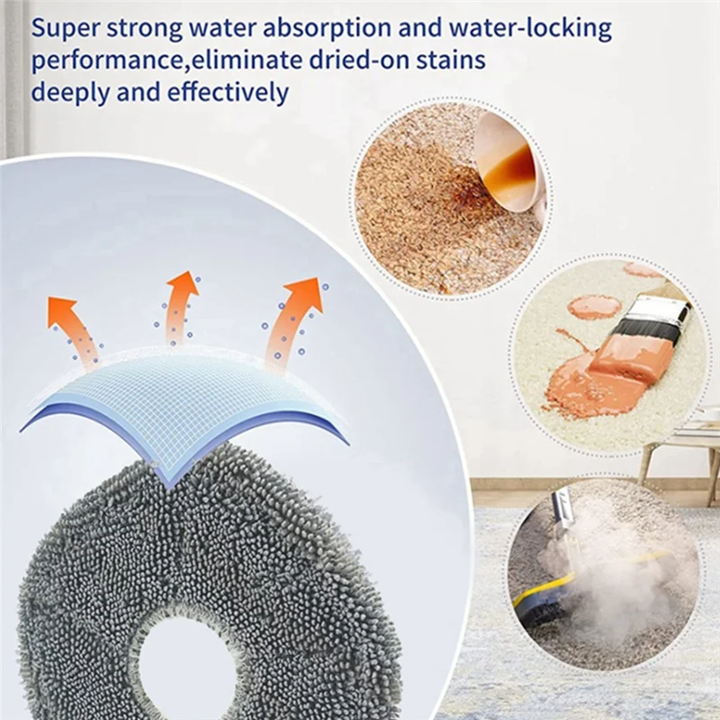 

BAAM-For Eufy X9pro Robot Vacuum Cleaner Accessories Floor Mop Cleaning Rag Washable Cloth Pad