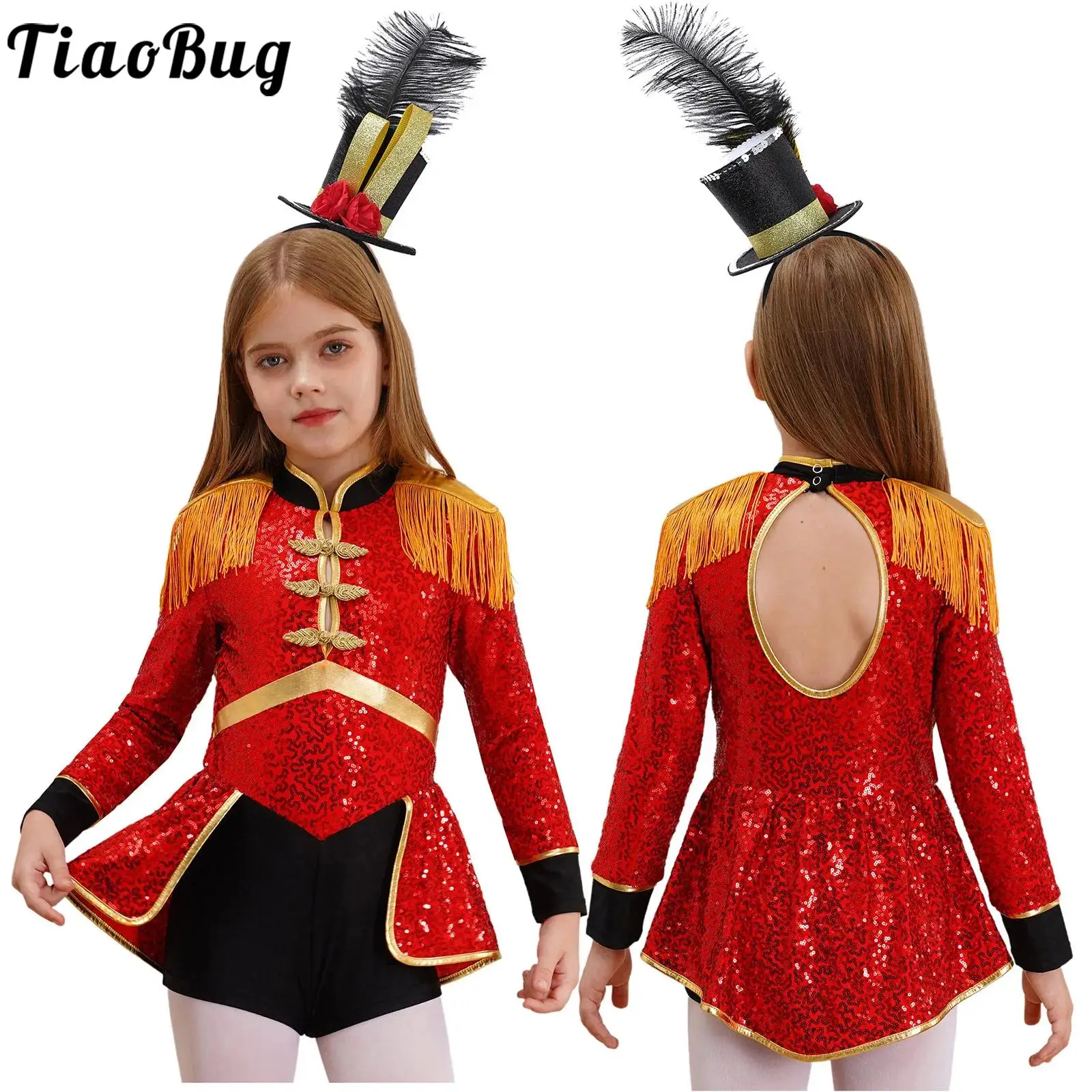 Disfraz De Domadora De Circo Para Niñas - Chaqueta De Manga Larga Con Borlas Y Sombrero, Traje De Rol Para Halloween Y Carnaval (Tallas 4-16)