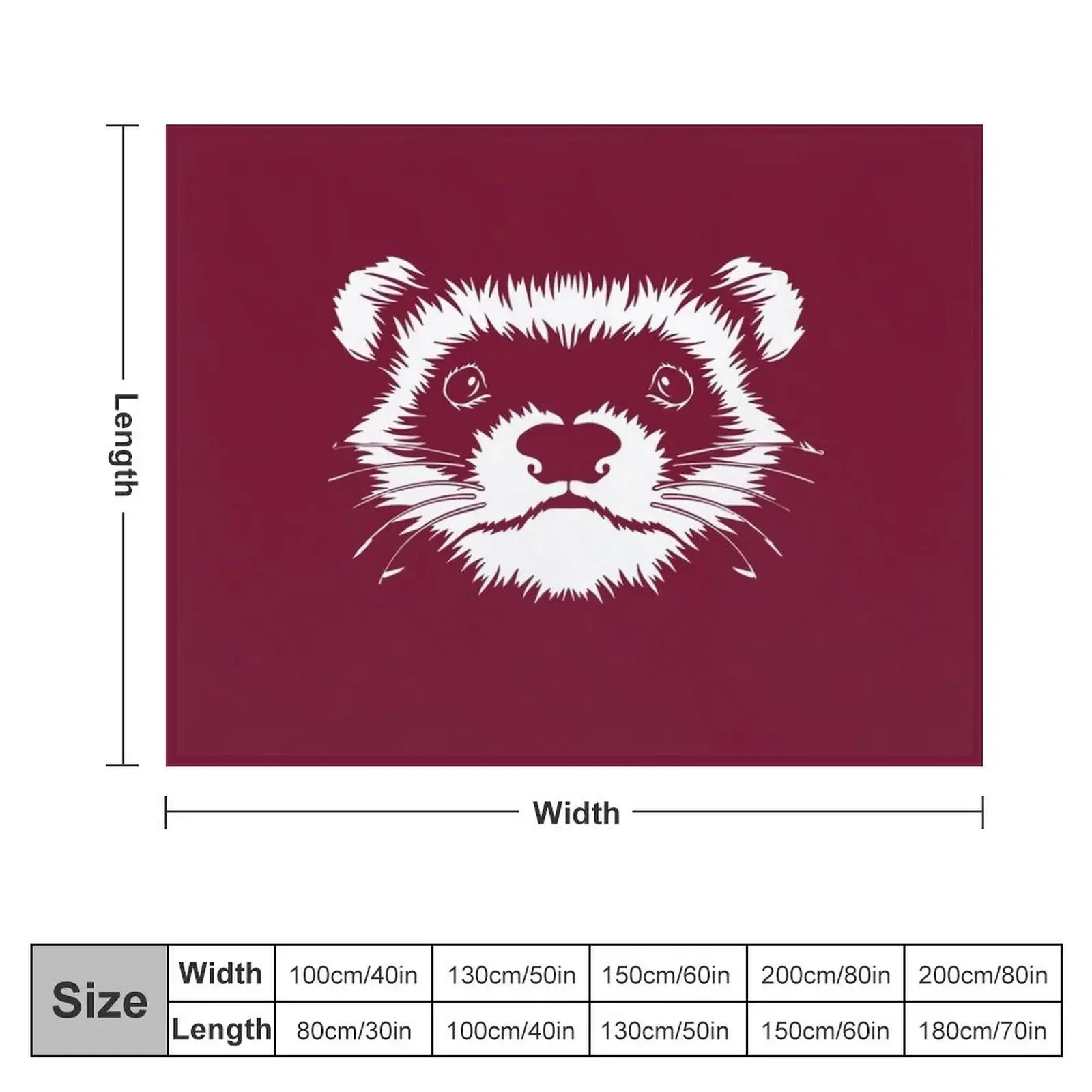 Ferret Face Graphic Illustration for Mom - Funny Ferret Lovers Gift Throw Blanket Thins Luxury Throw for sofa Blankets