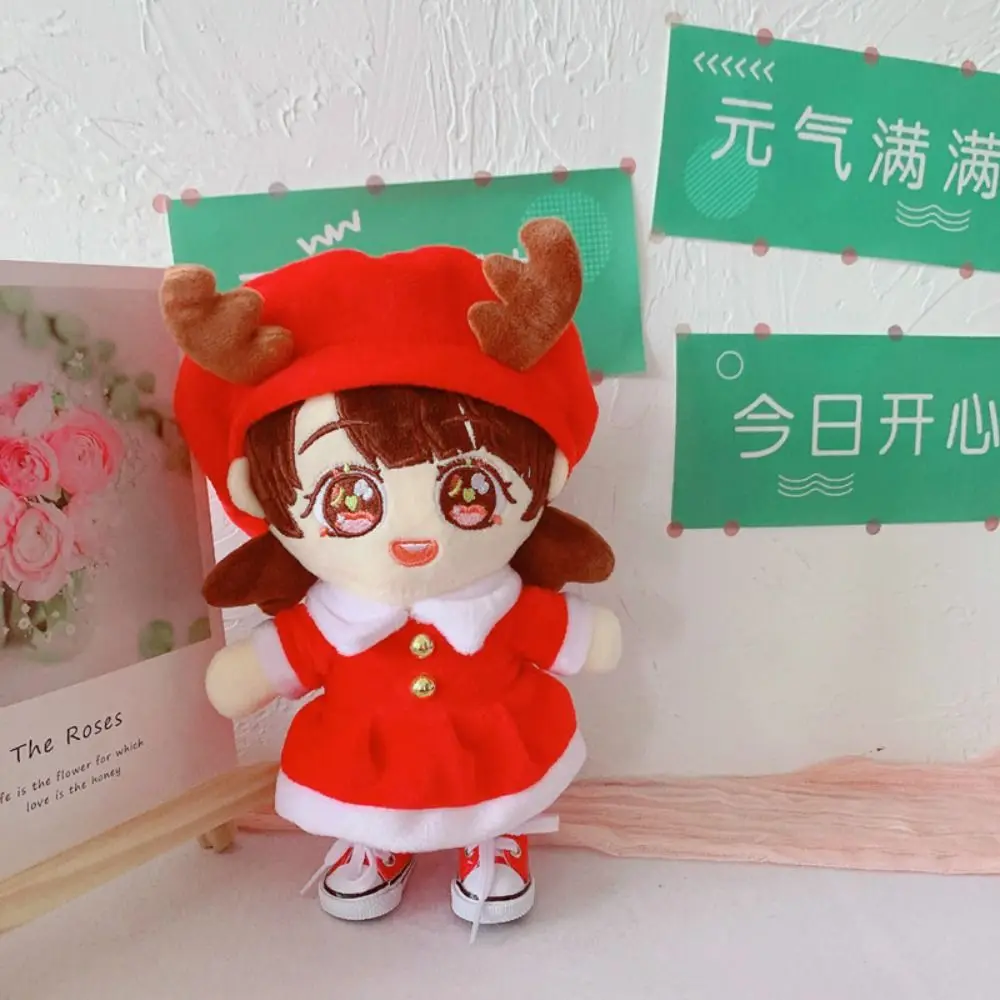 Robe de poupée en coton, élan, père noël, en peluche, renne, vêtements de noël en coton, jolis et doux