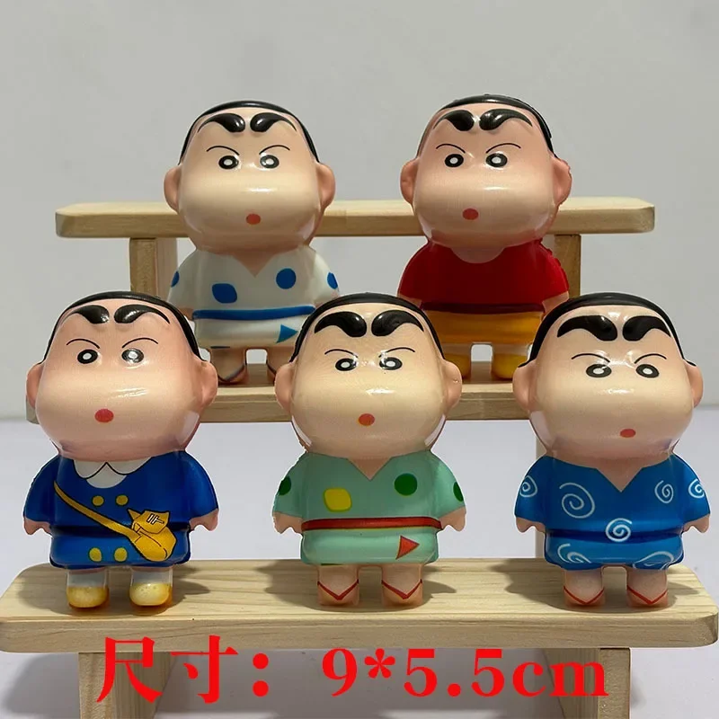 Kawaii mainan dekompresi Crayon chan-chan Model kartun dekompresi lembut lambat Rebound boneka kartun hadiah mainan figur anak-anak