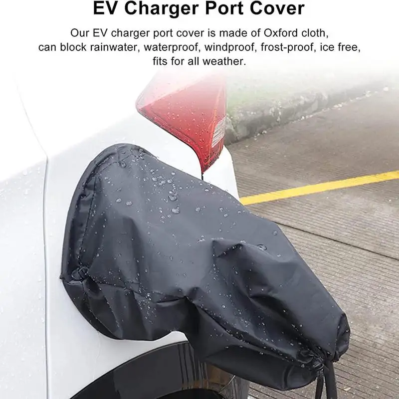 EV Charger Cover Car Cover Rainproof Waterproof Car Charging Port Cover Magnetic Adhesion Fit For Electric Vehicles Accessories