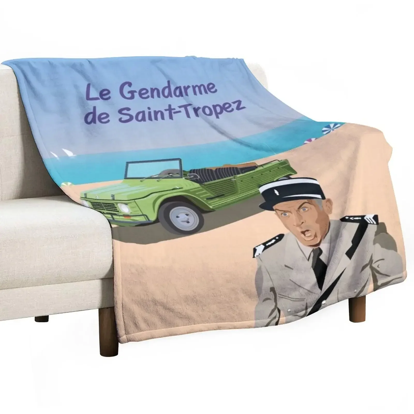 The gendarme of Saint-Tropez Throw Blanket Multi-Purpose warm winter Sofa Shaggy Blankets