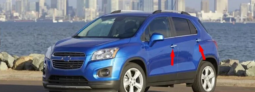 For Chevrolet Chevy Trax Tracker 2014 2015 2016 2017 2018 Chrome Car Side Door Handle Bowl Cup Cover Trim Accessories