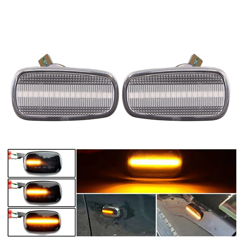 Car Dynamic Side Marker Light LED Turn Signal Light for IS200 300 LS430 Prius 1999-2005 Clear