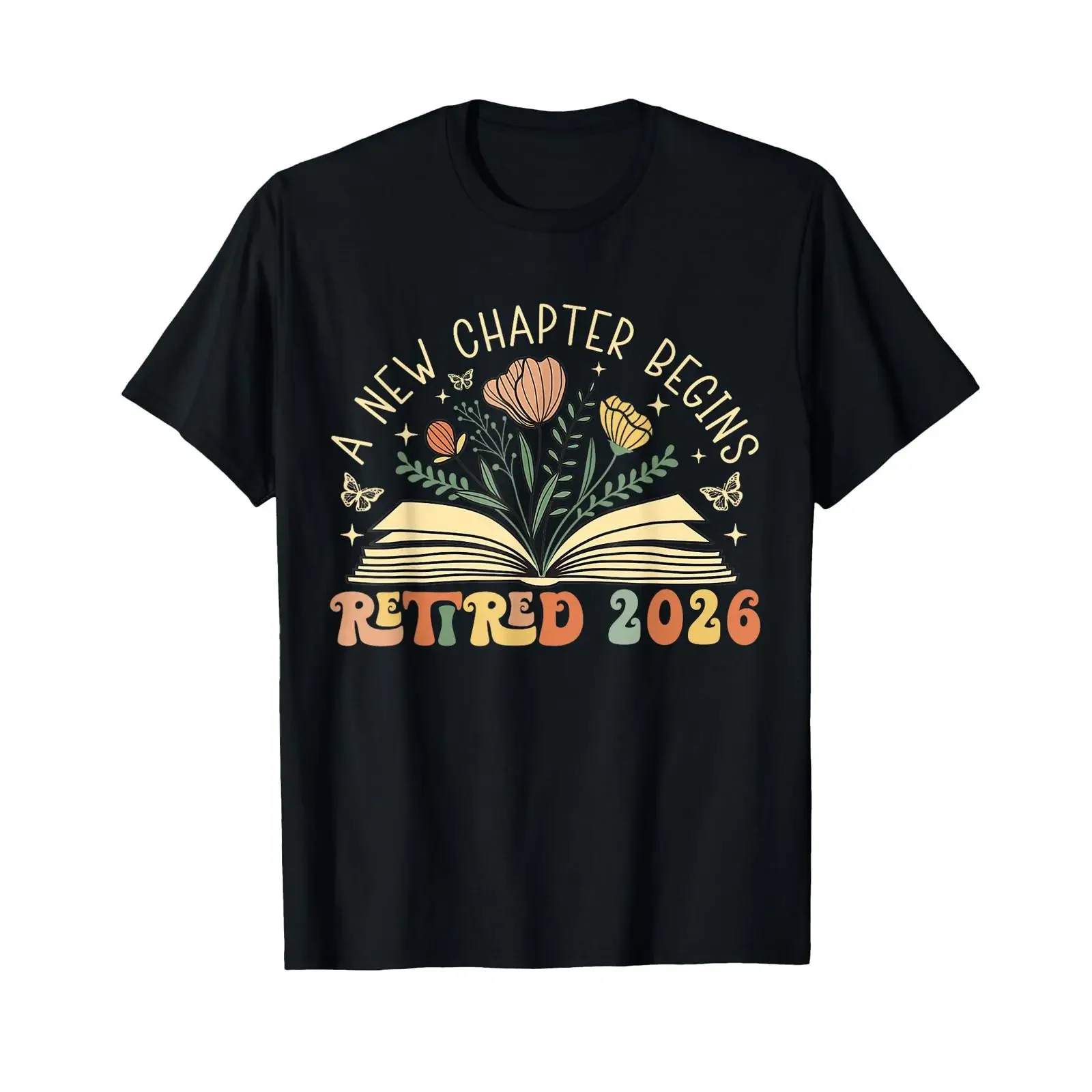 Retired 2026 A New Chapter Begins Retirement Teacher Women T Shirt vintage Washed fashion Unisex streetwear homme Stylish