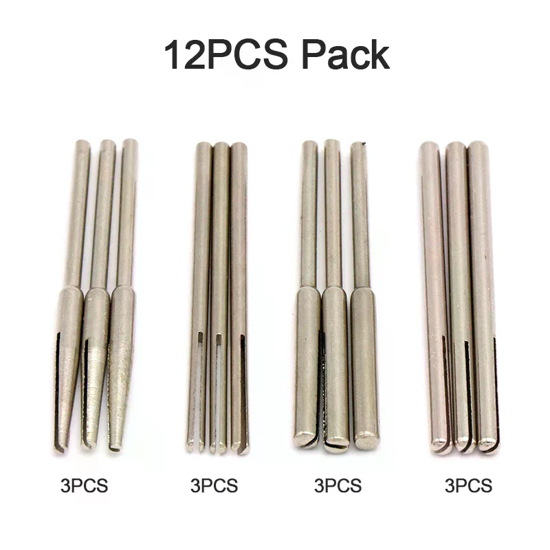 10PCS/12PCS Shank Sandpaper Clamp Split Mandrels Long Abrasive Holder Clip