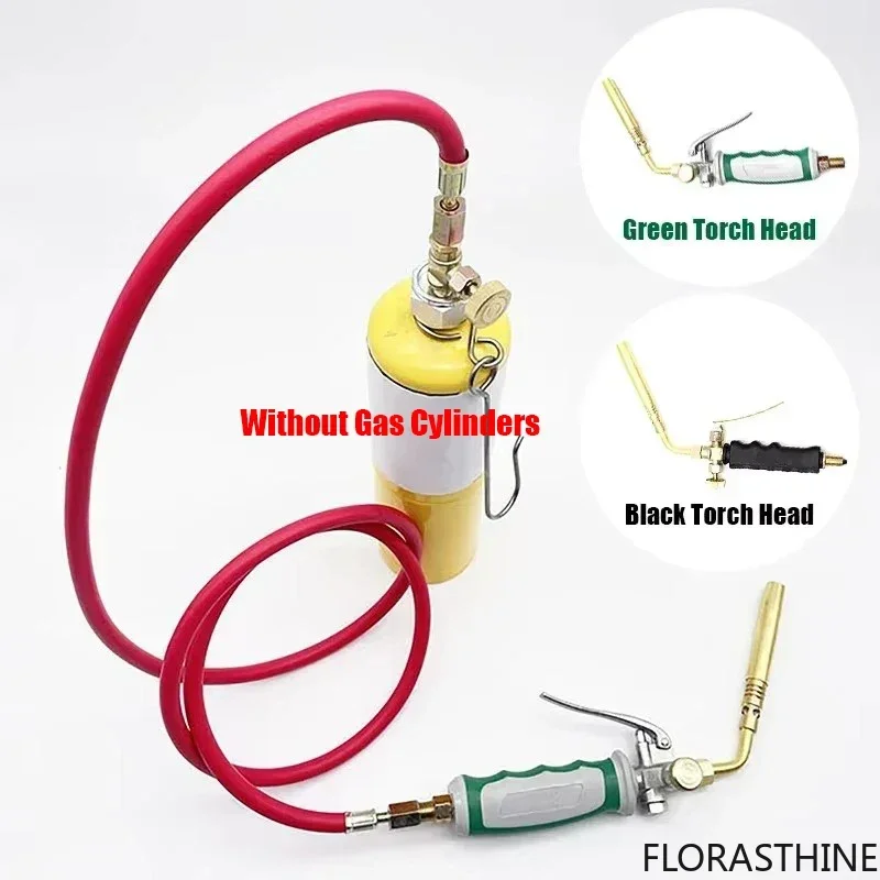 Gas Welding Gun with 1.6m/5.3ft Control Valve Self-closing Air Propane Hose Butane Gas Cylinder High Temperature Welding Torches