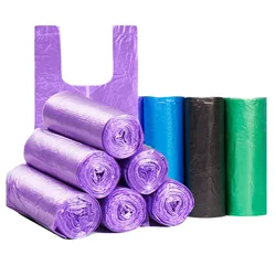 5 Rolls 1 pack 100Pcs Household Disposable Trash Pouch Kitchen Storage Garbage Bags Cleaning Waste Bag Plastic Bag