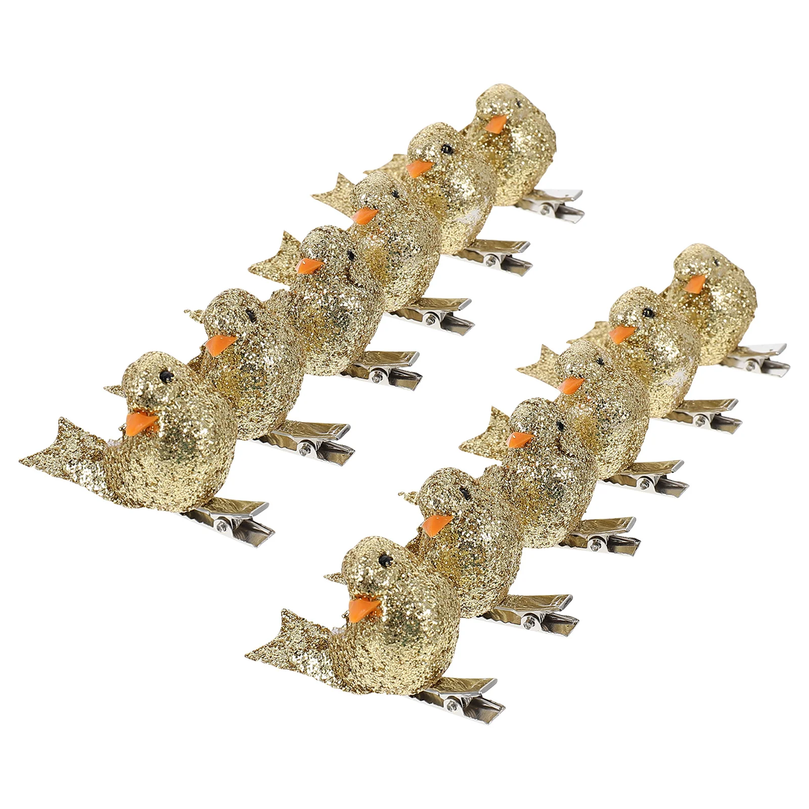 

12Pcs Compact Christmas Birds Decor Exquisite Material Fine Workmanship Suitable for Wreath and Tree Adornment