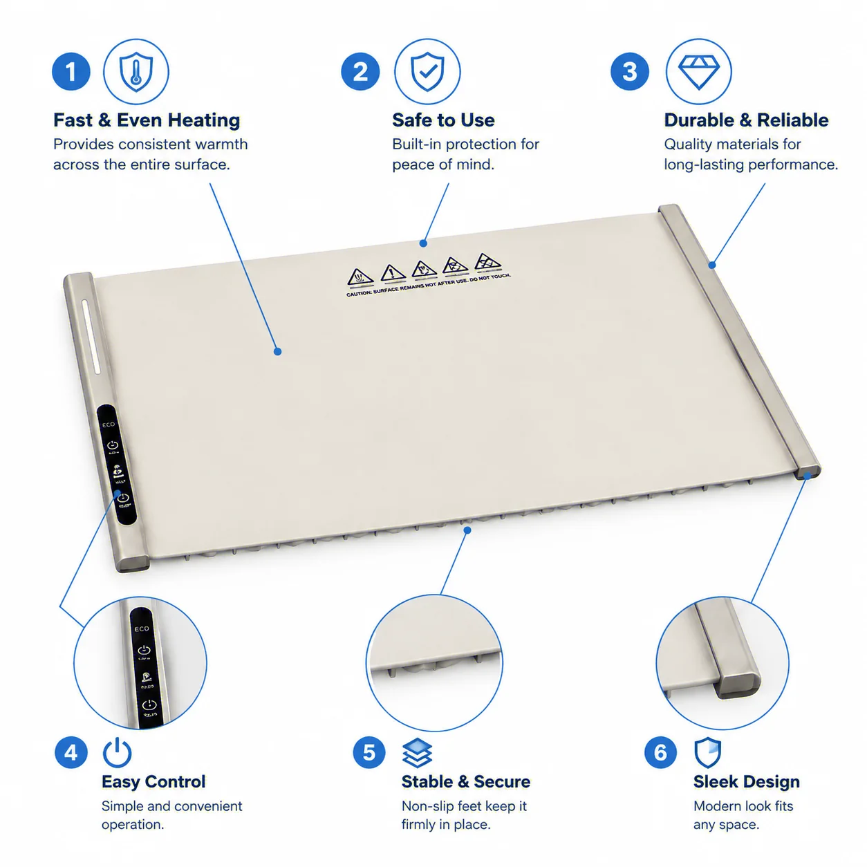 แผ่นรองอุ่นอาหารซิลิโคนแบบพับไ - Portable Food Warmer บทวิจารณ์และราคา