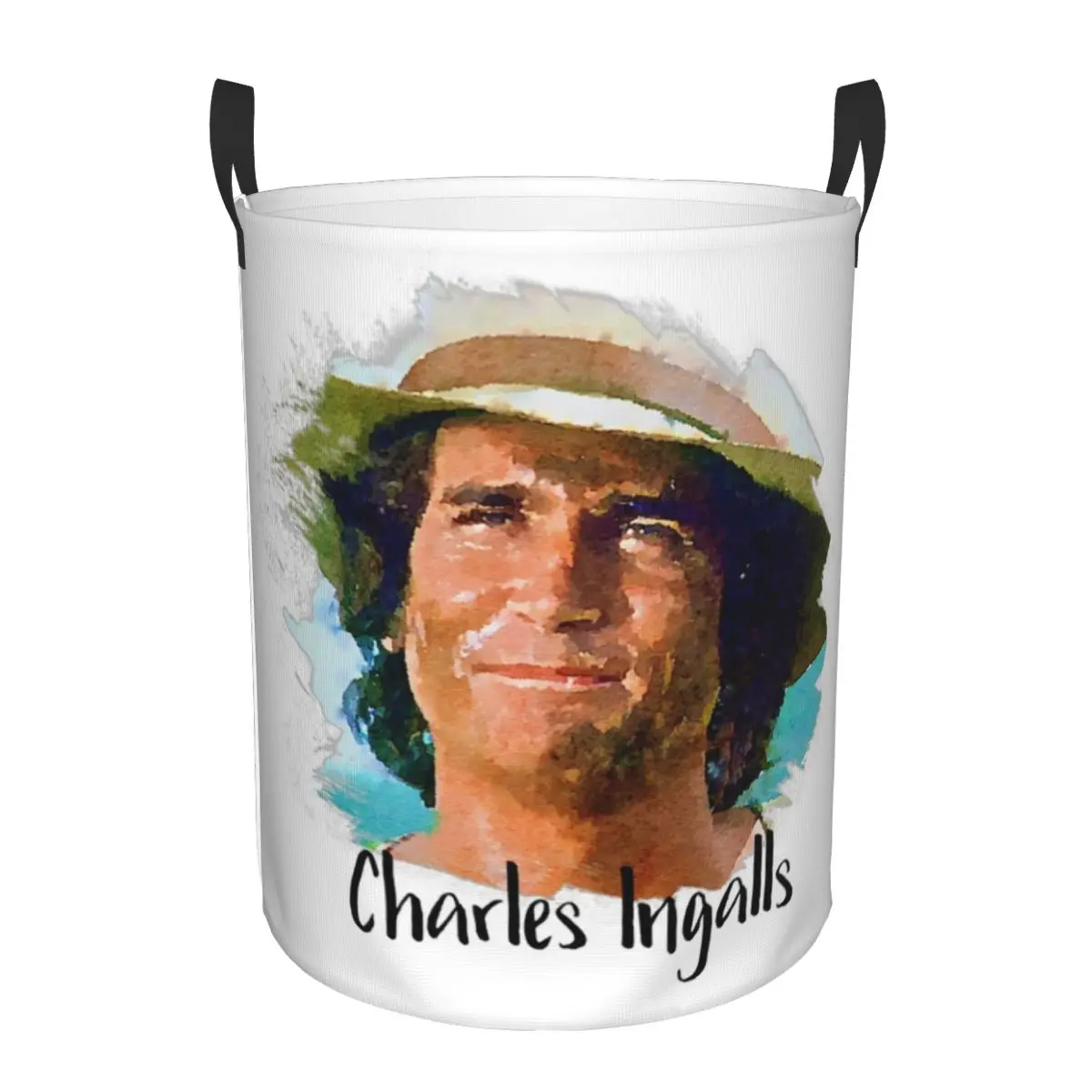 Charles Ingalls Little House On The Prairie Foldable Laundry Baskets Dirty Clothes Home Organizer Large Bucket For Home Kids