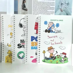 4pcs/lot Creative Snoopy Memo Pad Coil Notepad Kawaii Dog Notebook Stationery Label Planner Sticker Post School Supplies