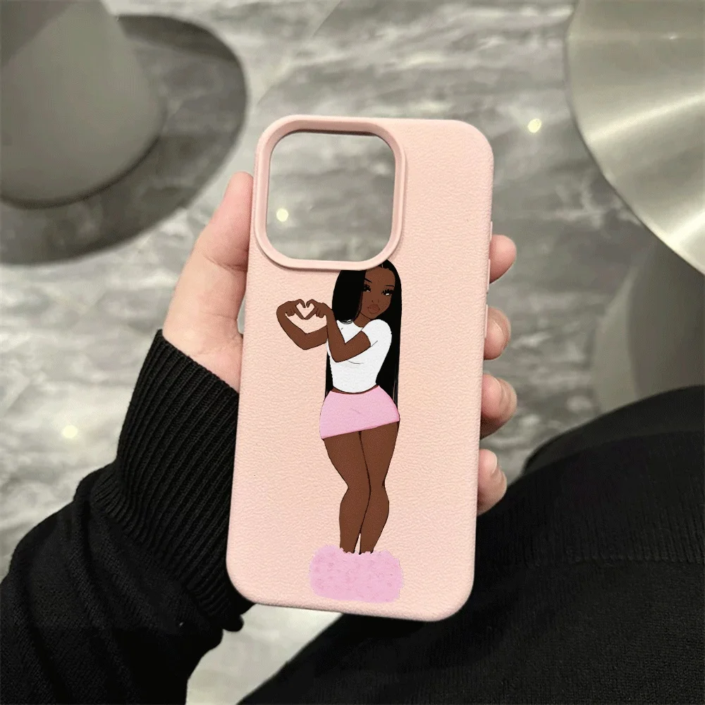 Dunkelhäutige heiße Mädchen Handyhülle für iPhone 17 16 15 14 13 12 Pro Max 16 15 14 Plus 17 16 15 14 Pro 17Air Silikon Matte Hülle – Detail 7