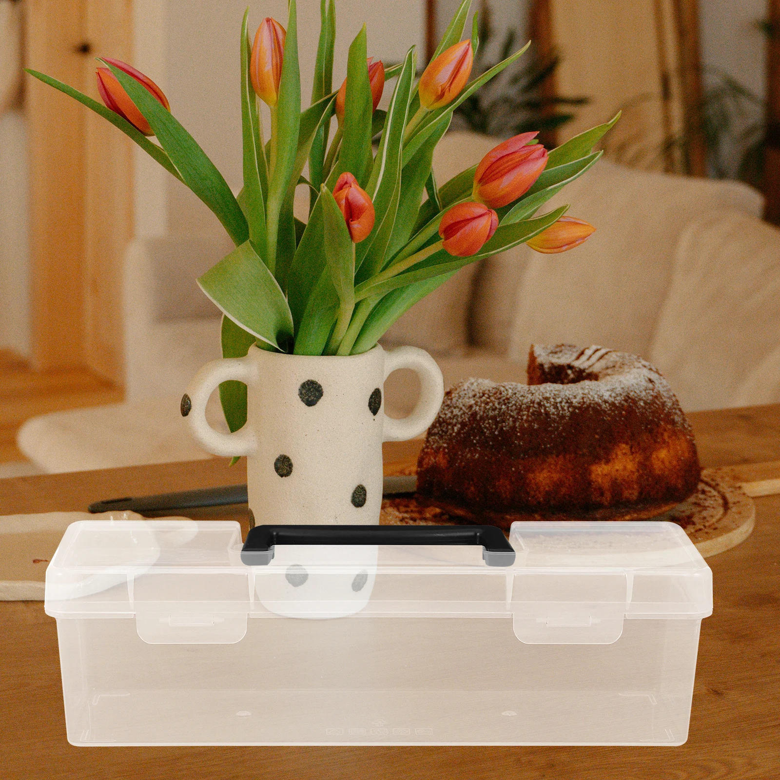 

Portable Plastic Organizer Clear Waterproof Container For Seed Packets Garden Tool Small Box With Handle Seed Package