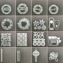 19 kinds letters ring snowflake Metal Cutting Dies Stencils For DIY Scrapbooking Decorative Embossing Handcraft Die CutsTemplate
