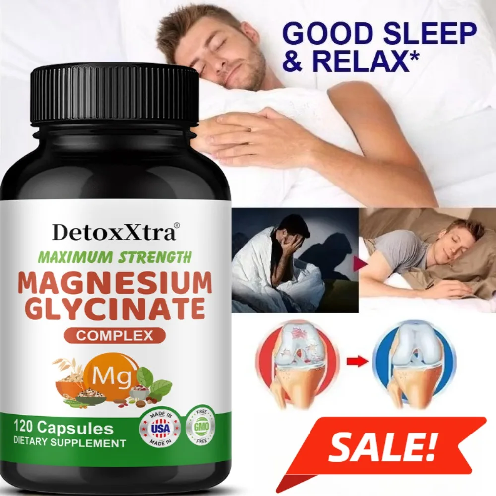 Magnesium Complex Supplements - Promotes Brain, Sleep Support, Muscle Relaxation, Stress & Anxiety Relief