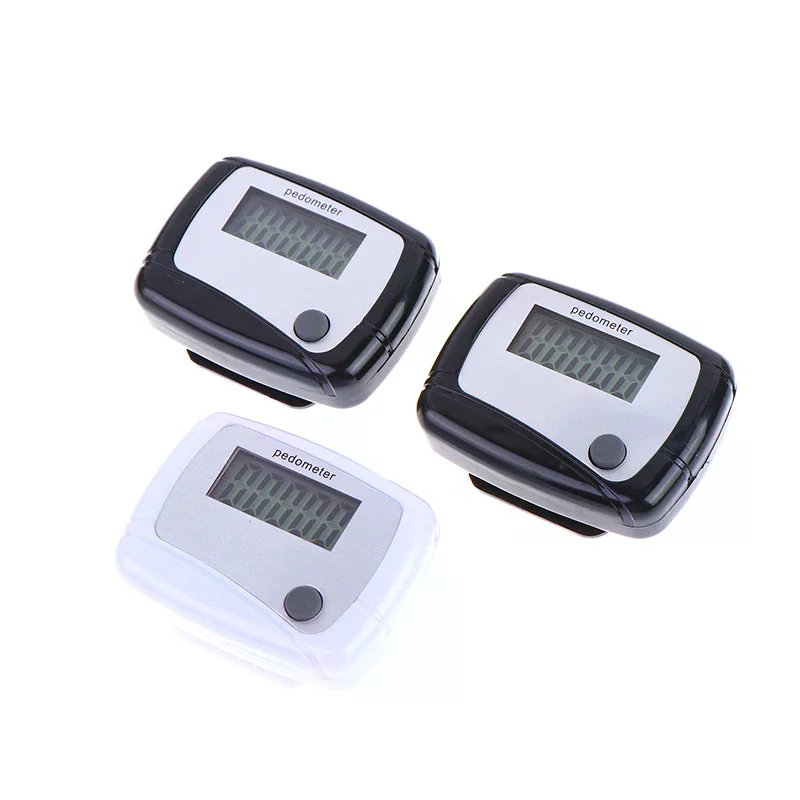1Pc Random Color Digital LCD Pedometer Accurate Step Calorie Counter For School Sports Walking Workouts Fitness Tracking