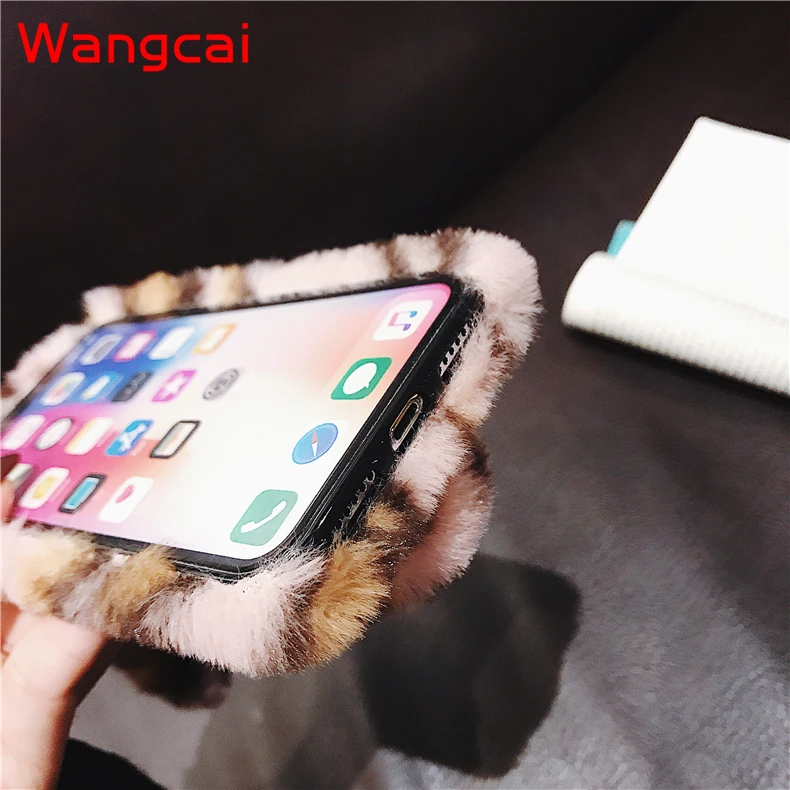 Cute 3D Rabbit Ears Fur Plush Case For iPhone 14 13 12 mini 11 Pro Max X XS Max XR 8 7 6 6S Plus 5 diamond Warm Case