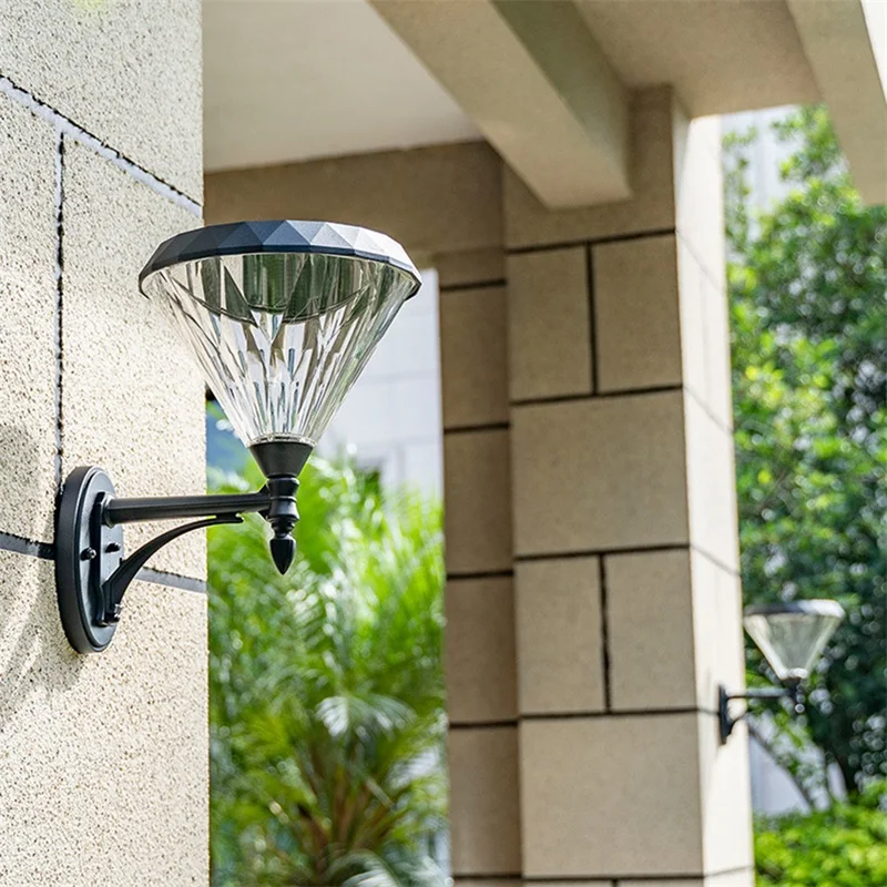 TEMOU Outdoor Solar Wall Light LED Waterproof Modern Creative Sconces Lamp for Home Porch Decoration