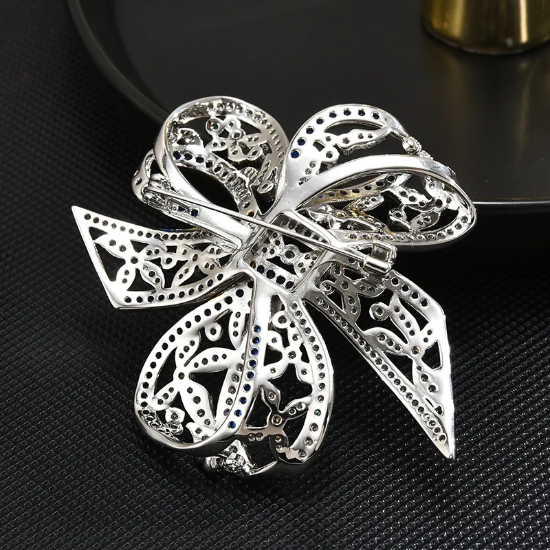 2024 Women\'s Bow-knot Brooches Elegant Pearl Zircon Tassel Brooch Pin Cute Bow Pins Jewelry Accessories broches para ropa mujer