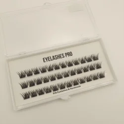 F001 Black DIY Hand Made Eyelash Extension Segmented Flase Lashes Lash Bundles Soft Ribbon Strip Eyelashes Makeup Lashes
