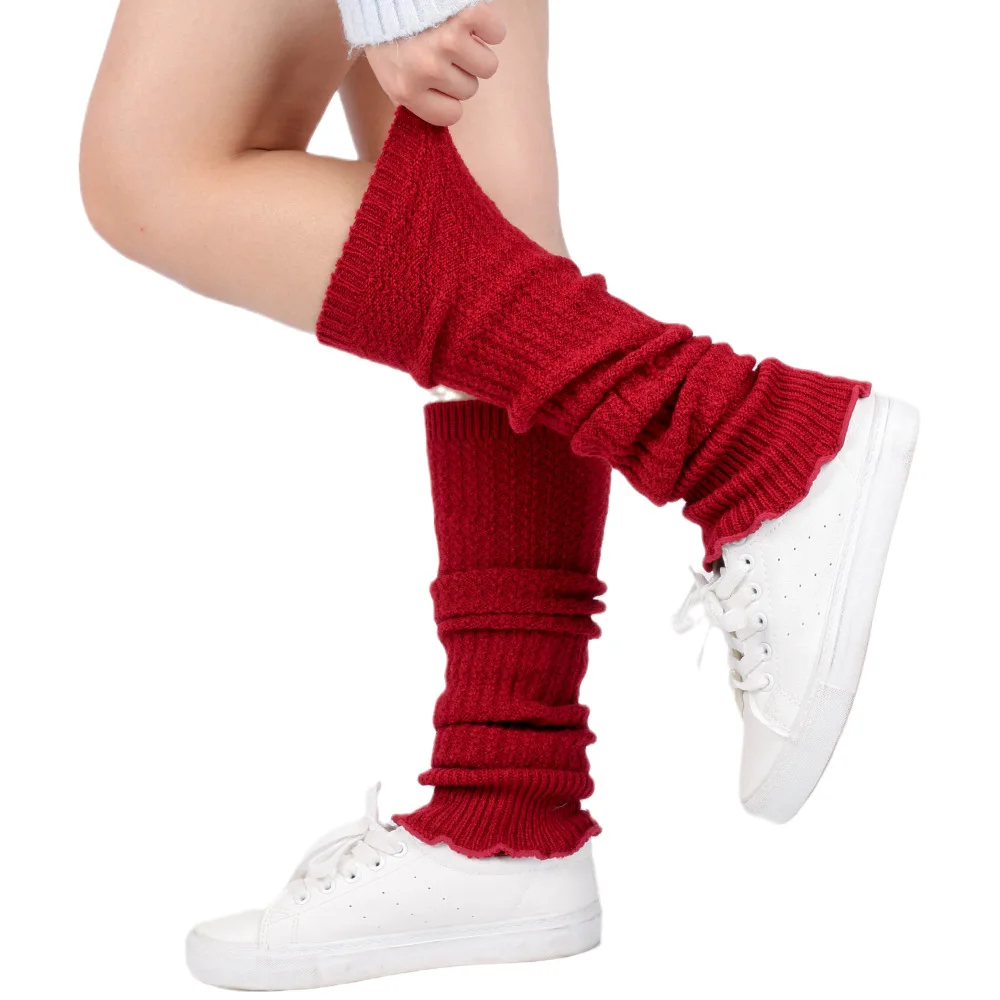 

Gaiter Warmers Womens Goth Boots Sock Cuffs Y2k Warm Thermal Ladies Winter Ankle Wool Long Socks Red Blue Leg Knee High Female