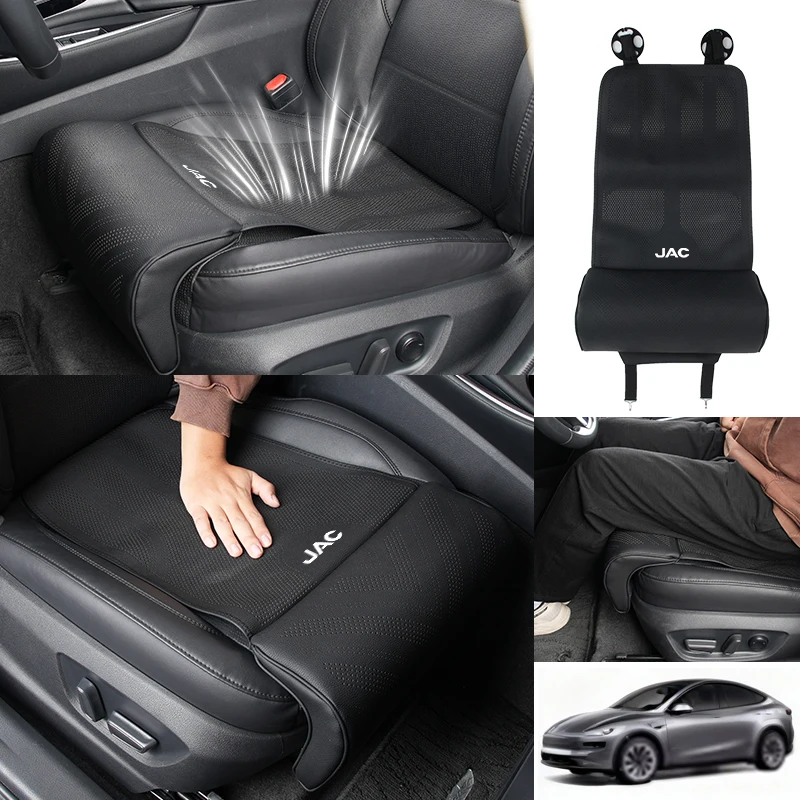 Capa de Couro Antiderrapante para Banco de Carro com Apoio de Pé Estendido para JAC Refine J3 J4 J7 JS3 JS4 KR1 S2 S3 S4 S5 S7 V