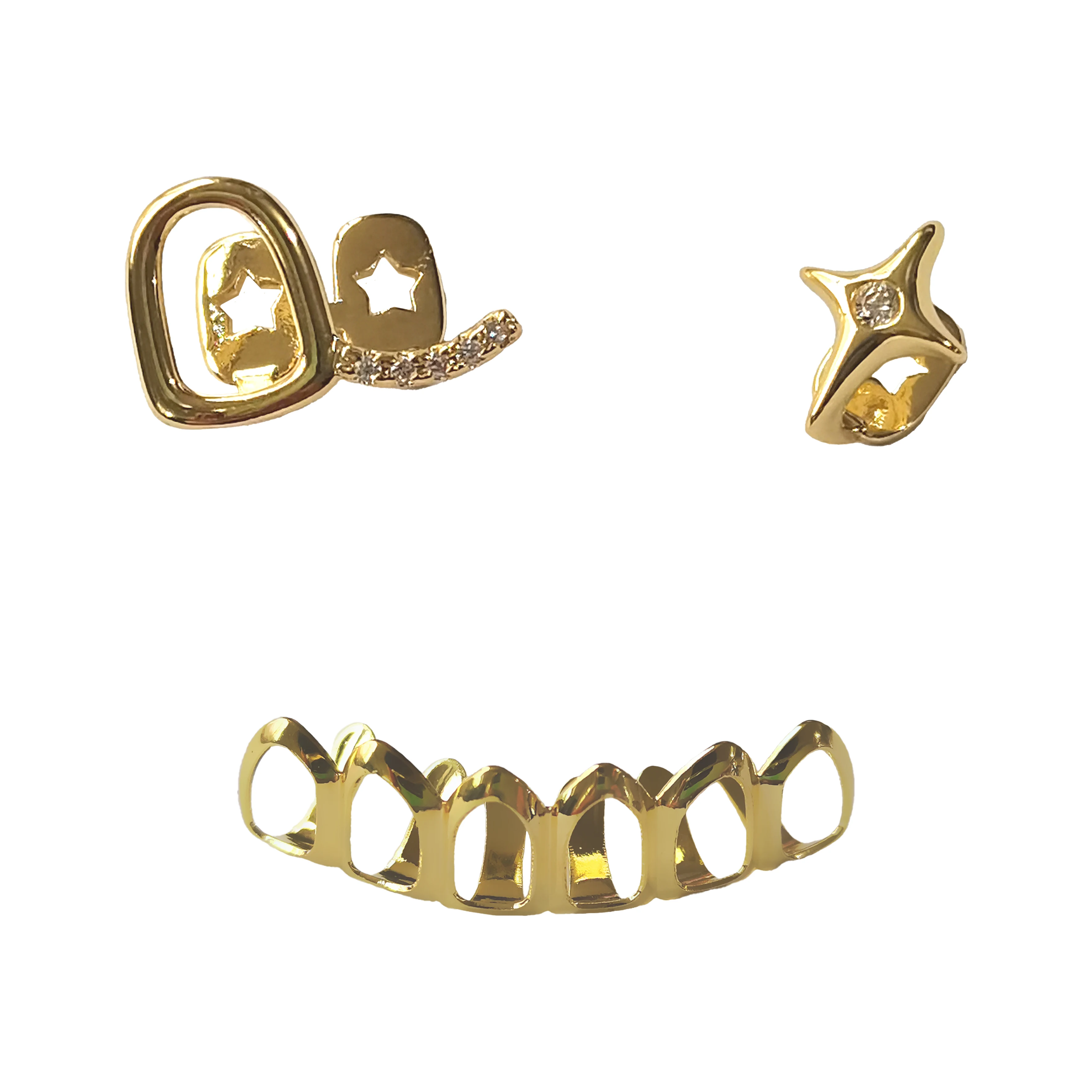 مجوهرات أسنان مجوفة من الزركون على طراز الهيب هوب، إكسسوار أسنان للمهرجانات الموسيقية والحفلات والأزياء اليومية #5