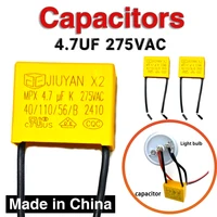 Condensador de seguridad de 4,7 UF, 275 V, 275 VCA, 225, paso de 27 mm, condensador de película de polipropileno adecuado para interruptores táctiles inteligentes sin neutro