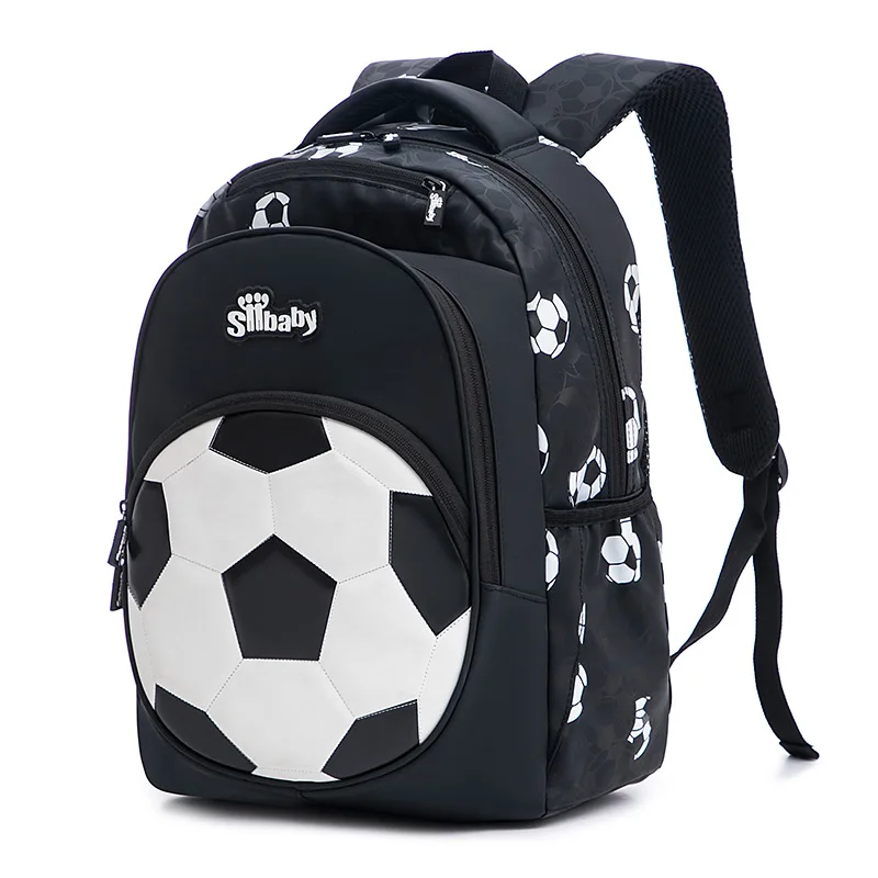 Escola primária de futebol escolar, Meninos mochila leve, Mochila impermeável infantil, Grande capacidade