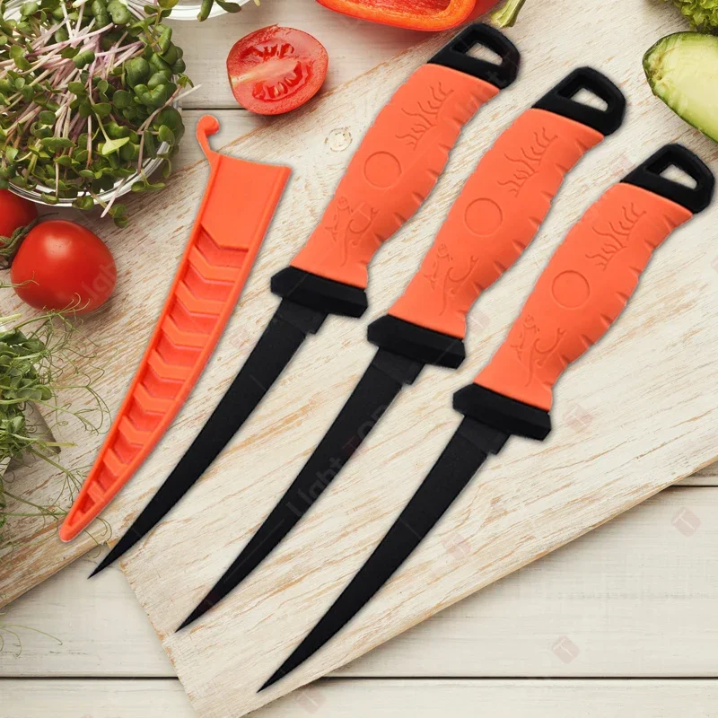 Stainless Steel Fillet Boning Knife for Fish Meat Cleaver Butcher Knife Fruit Cutter Fishes Slicing Multi-Purpose Kitchen Knives