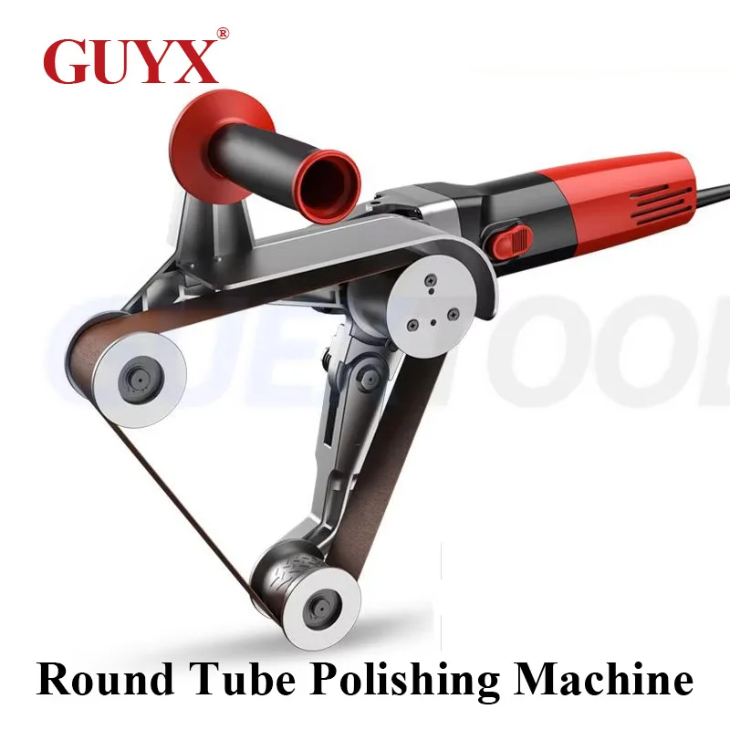 Electric Round Tube Drawing Machine Handheld Polishing Machine Sand Belt Machine Welding Scar/Metal Pipe Rust Removal Machine