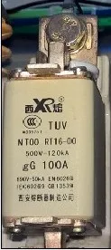 Fuses: NT00 RT16-00 6A 500V/690V gG / NT00 RT16-00 50A 500V / NT00 RT16-00 100A 500V / NT00 RT16-00 160A 200A 500V gG