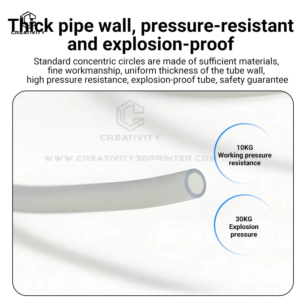 

3D Printing Accessories PTFE Tube for Bambu Lab A1 X1 X1C P1P P1S H2D P2S Bowden Extruder Filaments 1.75mm 2.5*4mm AMS PTFE Pipe