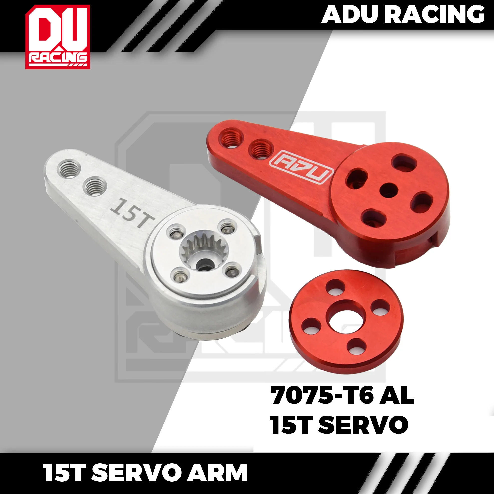 ADU RACING 7075-T6 AL CNC 15T SERVO ARM FOR SCX6 CROSS RC 1/6 EMO XX XXL