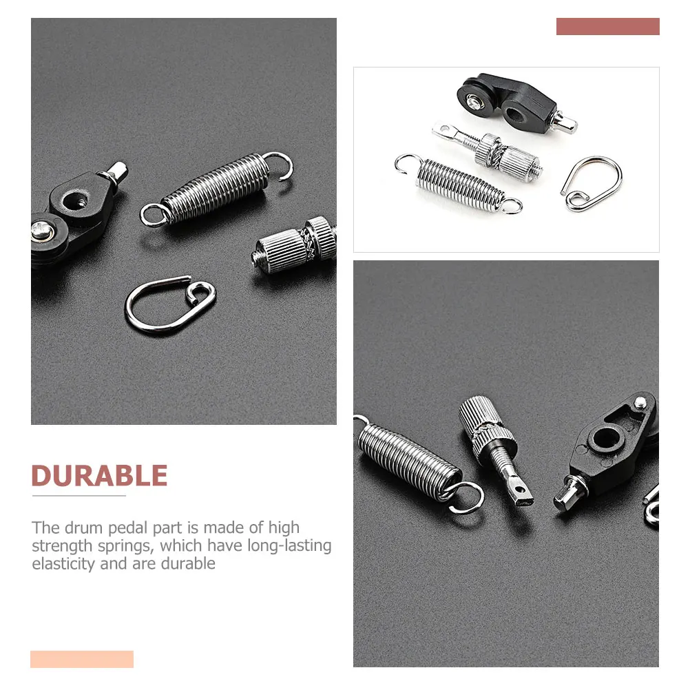 

1Set Upgraded Bass Drum Pedal Spring with D-Ring Tensioner Metal Drum Foot Pedal Part for Drums Repair Accessory