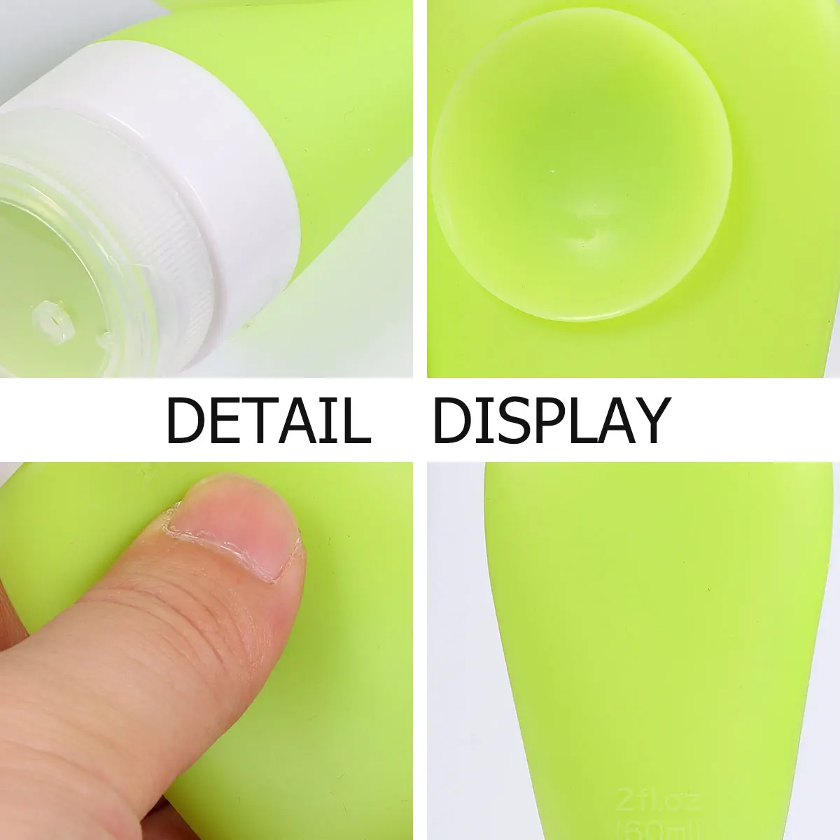 

2 Pcs Lotion Silica Gel Bottle Travel Shampoo Shower Toiletry Bottles Empty Storage