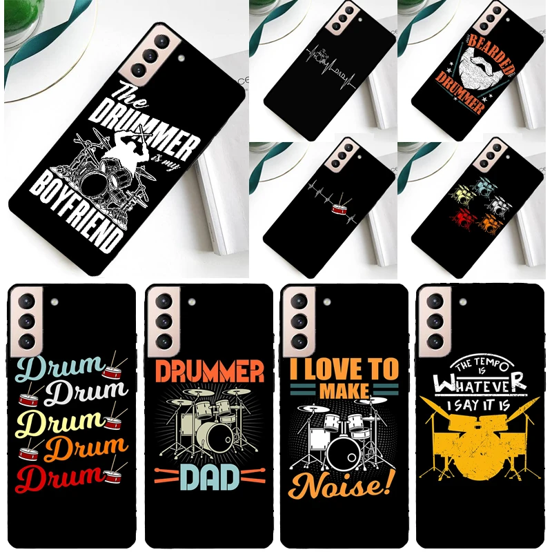 Drum Drummer Music DJ Phone Case For Samsung Galaxy S25 Ultra S24 Ultra S9 S10 S20 S21 S22 S24 Plus S23 FE Cover