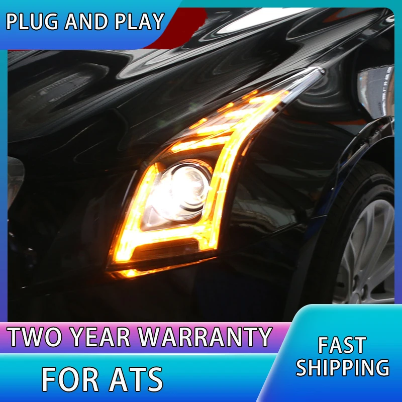 

LED Headlights for Cadillac ATS-L ATS L LED Headlight 2014-2017 Head Lamp DRL Signal Projector Lens Automotive Accessori