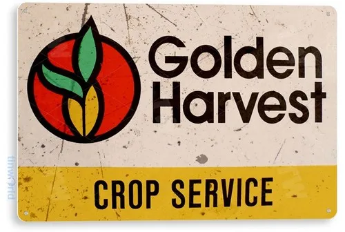 TIN SIGN Golden Harvest Crop Metal Garden Kitchen Farm Cottage Shop Store A904 --Tin Sign