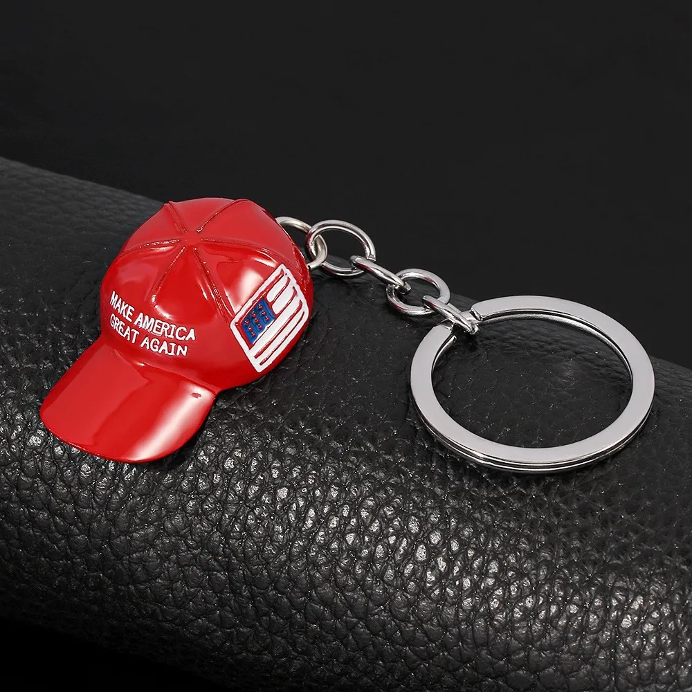 Red Hat Trump Keychain Freedom MAKE AMERICA RGEAT AGAIN Key Ring Fashion Nation Key Holder For Men Women Jewelry Accessories