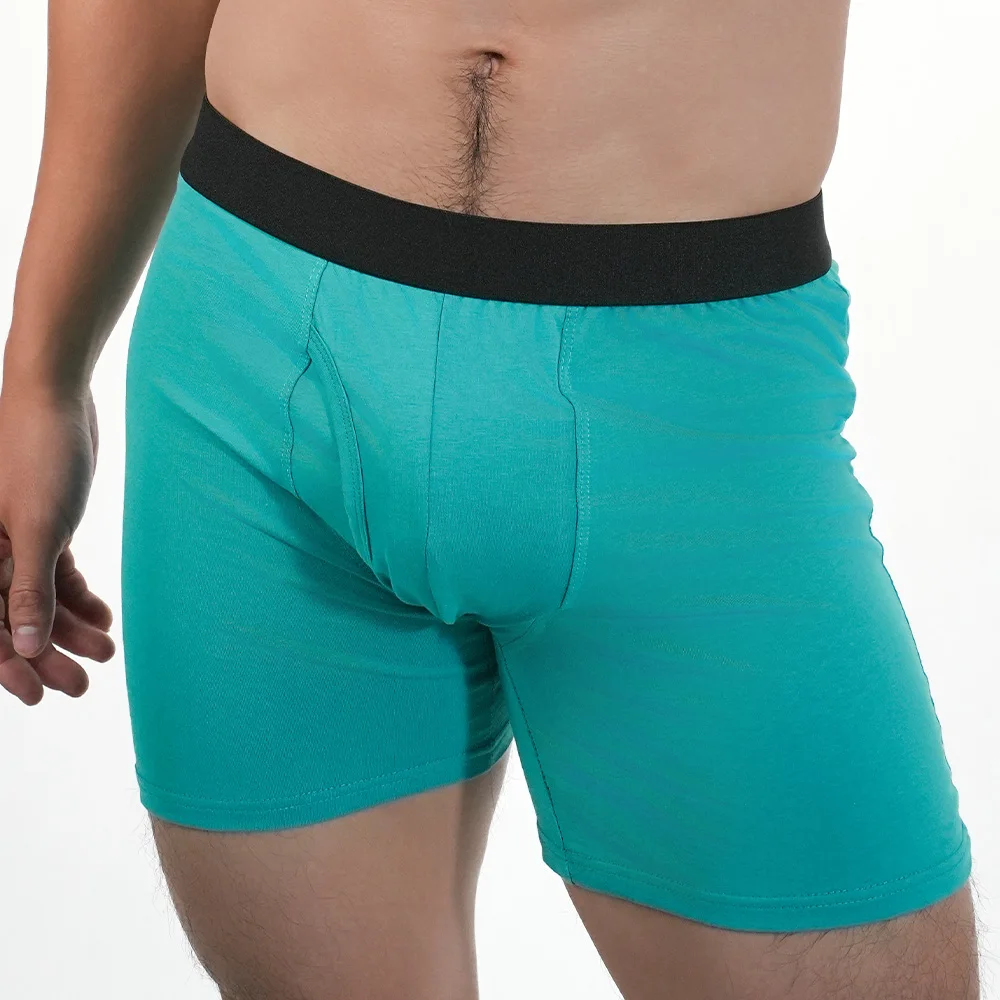 Mens Long Boxer Briefs Youth Sports Underwear Cotton Underpants Breathable Stretch Panties Plus Size Boxers Shorts Mens Gifts - Image 3