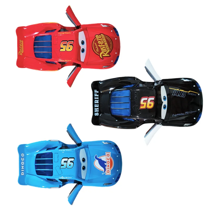 Cars Disney Pixar Cars Light Music Alloy Lightning McQueen Mater Sheriff Pullback Car Drive Racing Car Toys Kids Christmas Gift