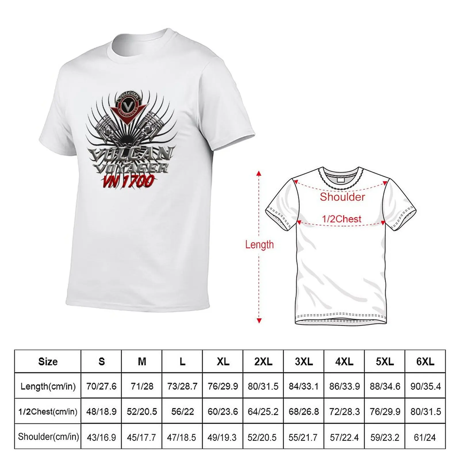 Vulcan Voyager VN 1700 Pistons T-Shirt Stretch Fabric Comfort T-Shirt