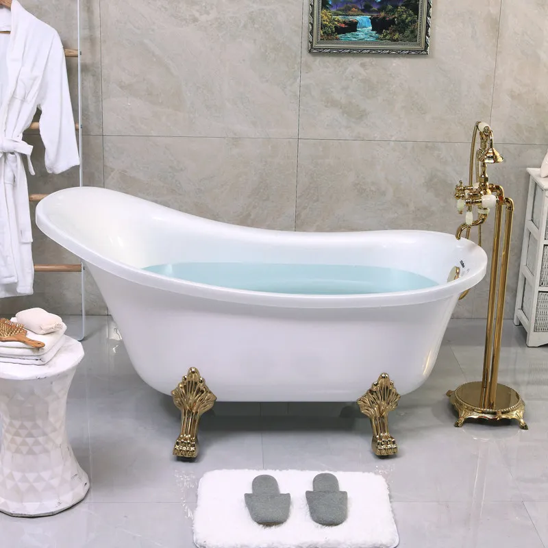 

Freestanding acrylic beauty salon retro large bathtub with feet